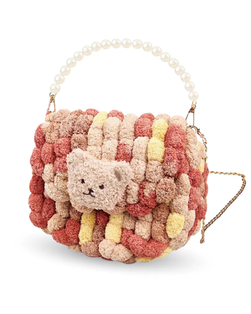 Сумочка “Коричневий ведмедик” своїми руками (кругла) (BAG10)