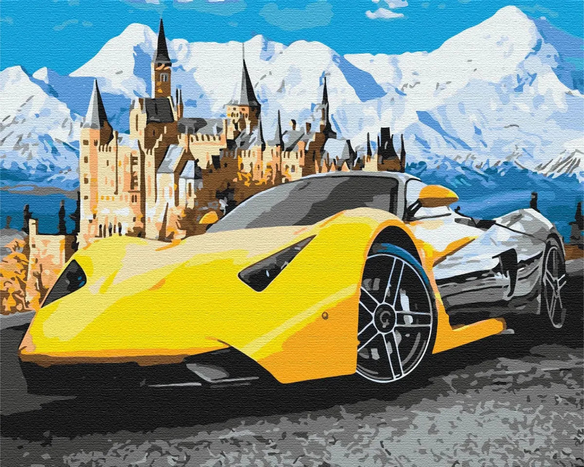 Lamborghini біля замку (BS28723)