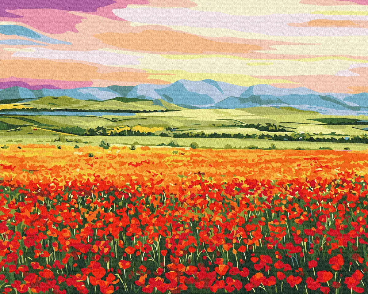 Захід сонця над квітковим полем © Anna Steshenko (BS53922)