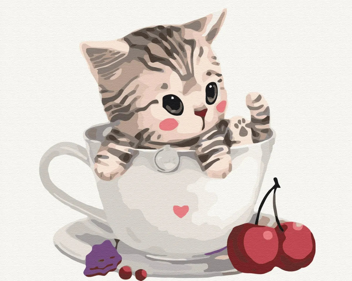 Котик в чашці (BS8396)