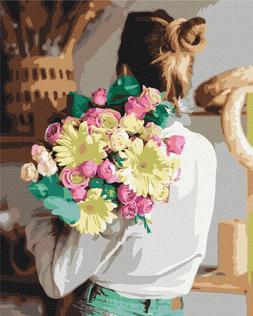 Дівчина з букетом (BS52539)