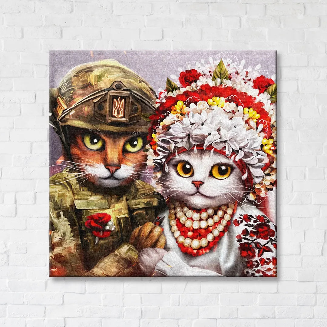 Весілля котиків, котик-солдат ©Маріанна Пащук (CN53255S)