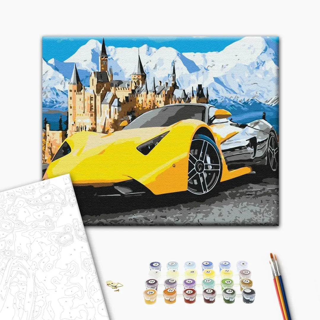 Lamborghini біля замку (BS28723)
