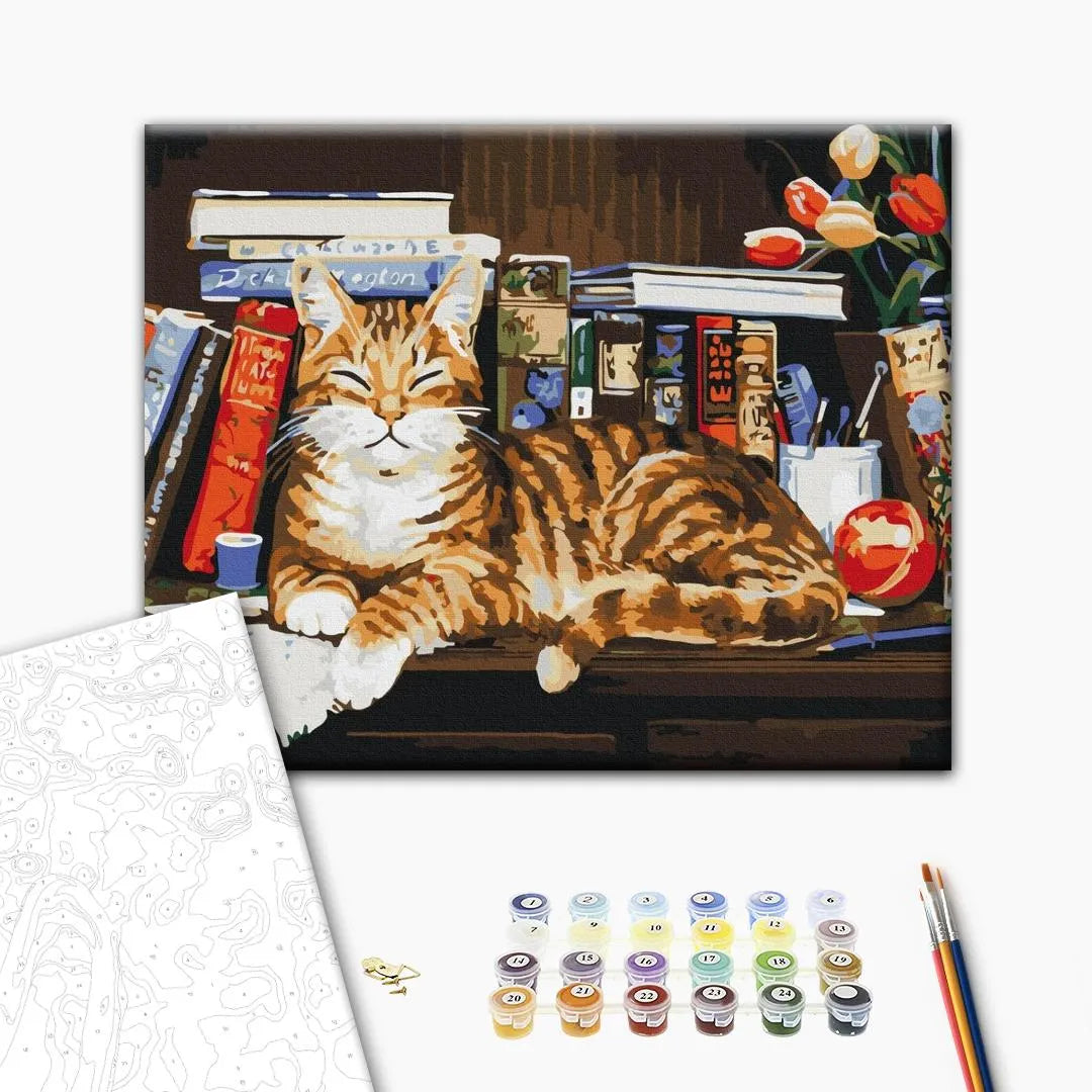 Кіт на книжковій полиці (BS4142)