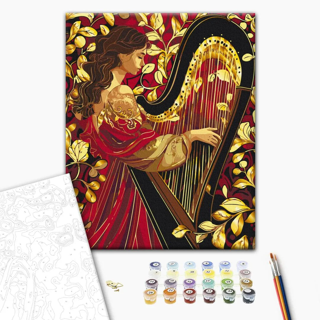 Мелодія золотої арфи з фарбами металік (BS54036)