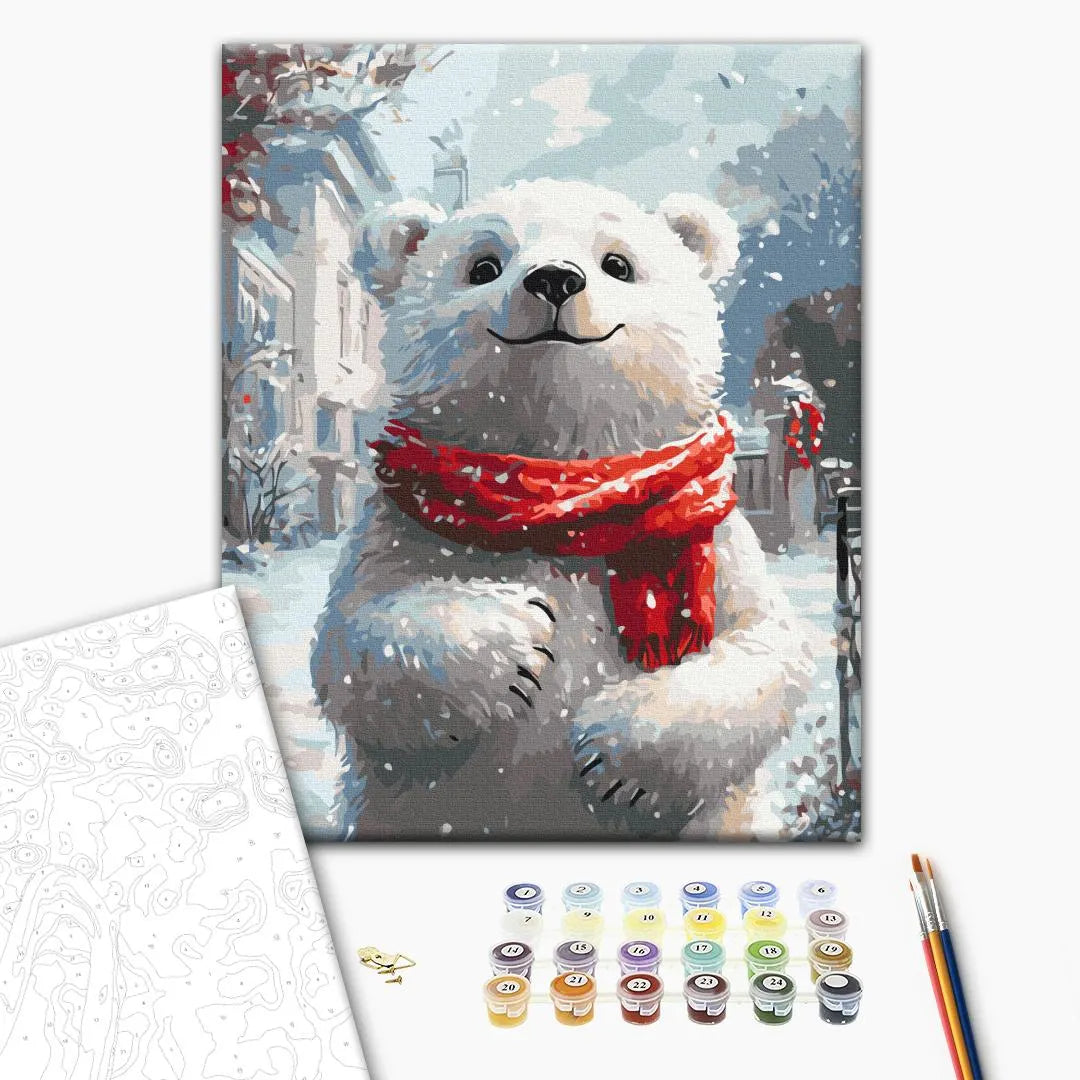 Ведмежатко з червоним шарфом (BS54188)