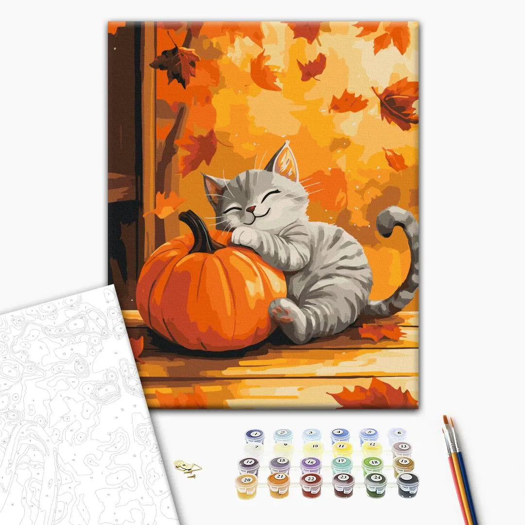 Котик з гарбузом (BS54391)
