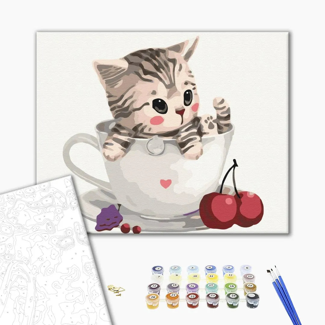 Котик в чашці (BS8396)