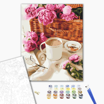 Піони в корзинці (BS51335)